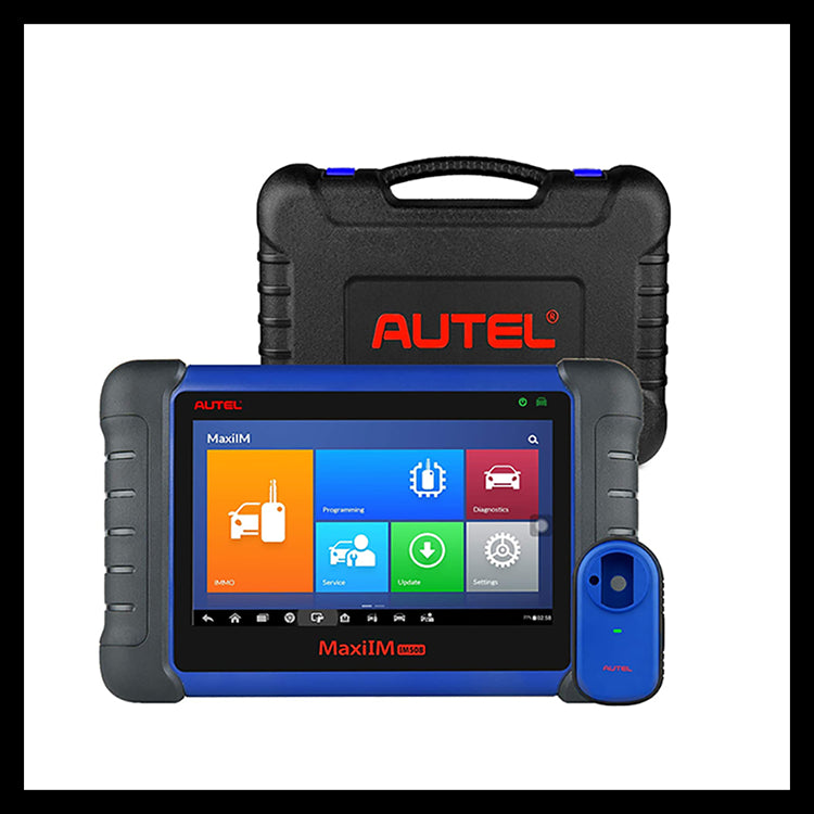 Image of Autel IM508 interface featuring a xp400 programmer and a hardcase