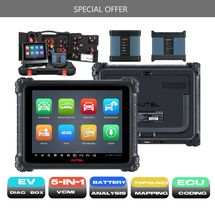Autel Maxisys Ultra EV Electric Car Diagnostic Scanner,Online ECU  Programming,High-Voltage System Diagnose,40+ Services,2 Years Free Update 